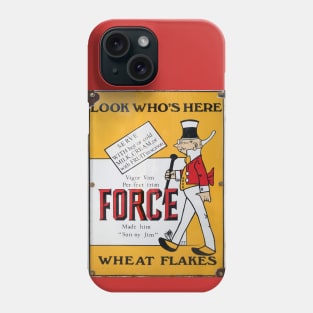 Force Wheat Flakes, vintage enamel sign. Phone Case