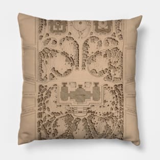 Vintage Map of the US Capitol Hill Grounds (1874) Pillow