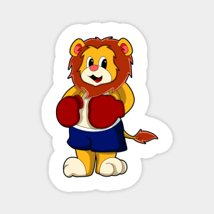 Lion as Boxer with Boxing gloves Magnet