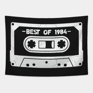 Best of 1984 Retro Cassette Tape 1984 Birthday Tapestry