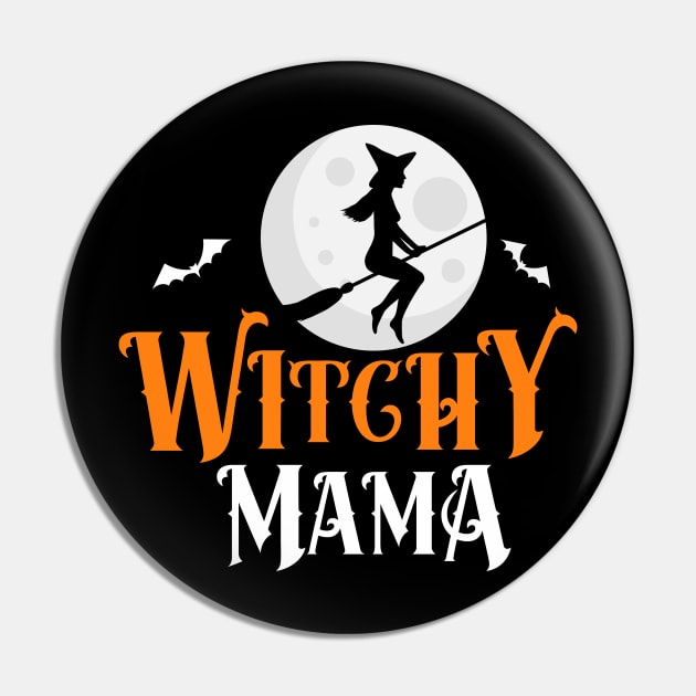Witch Mama Halloween Shirt Pin by JabsCreative