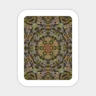 Shades of Green Kaleidoscopic Mandala Number 2 Magnet