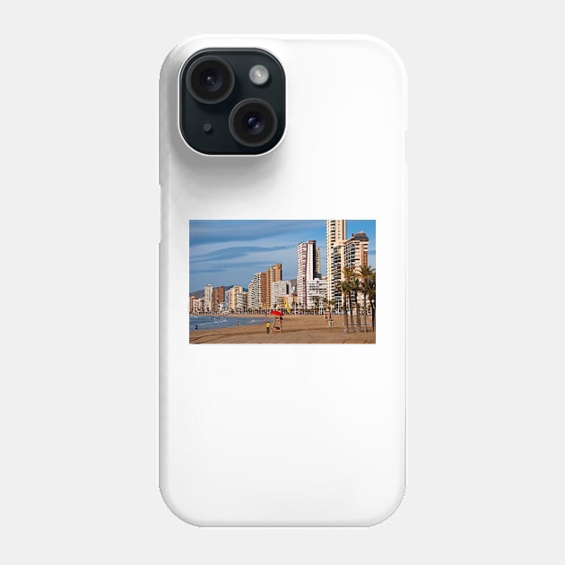 Benidorm Levante Beach Costa Blanca Spain Phone Case by AndyEvansPhotos