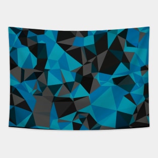 Blue and Black Geo Print Tapestry