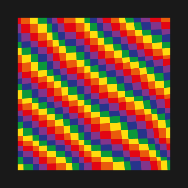 Rainbow Checkerboard by n23tees