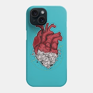 geometric heart Phone Case