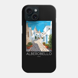 A Pop Art Travel Print of Alberobello - Italy Phone Case