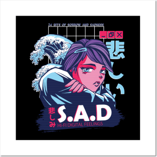 Sad Anime Girl Poster for Sale by LEVANKOV Items