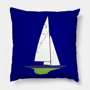 Dragon Class Sailboat Pillow