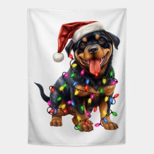 Christmas Rottweiler Tapestry