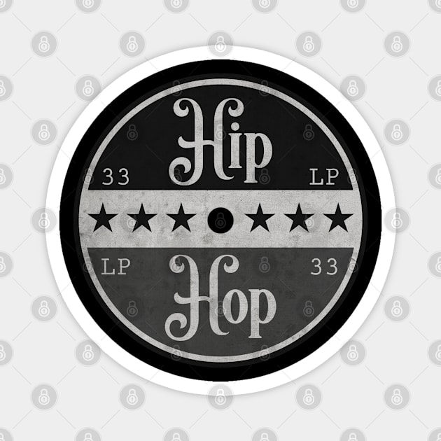 Hip Hop Vintage LP Magnet by CTShirts