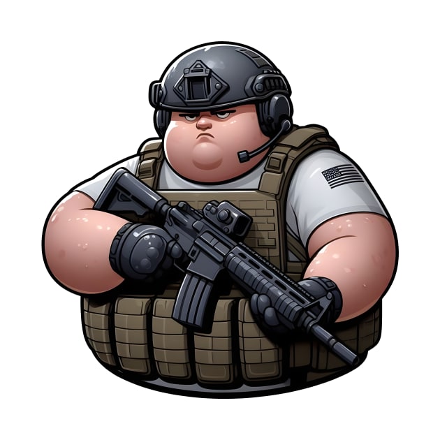 Tactical Fatman by Rawlifegraphic