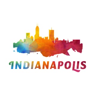 Indianapolis Skyline Watercolor Style T-Shirt