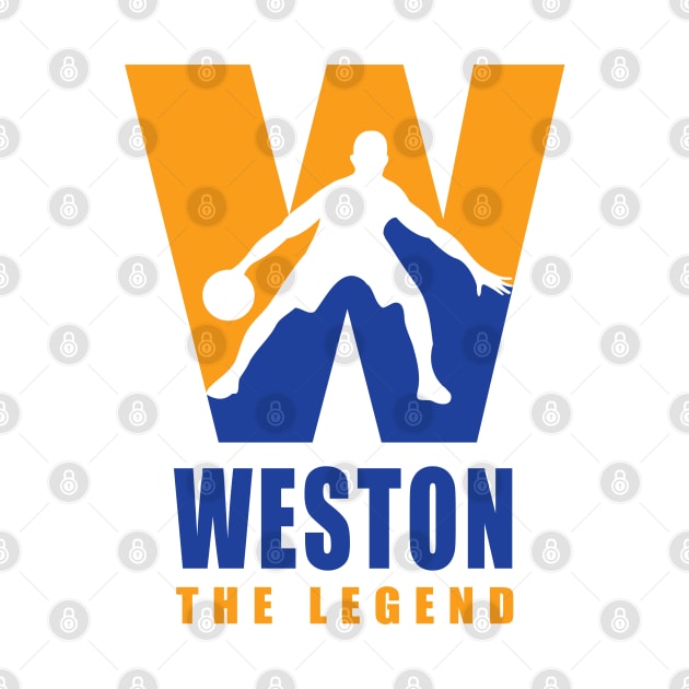 Weston Custom Player Basketball Your Name The Legend T-Shirt by Baseball Your Name