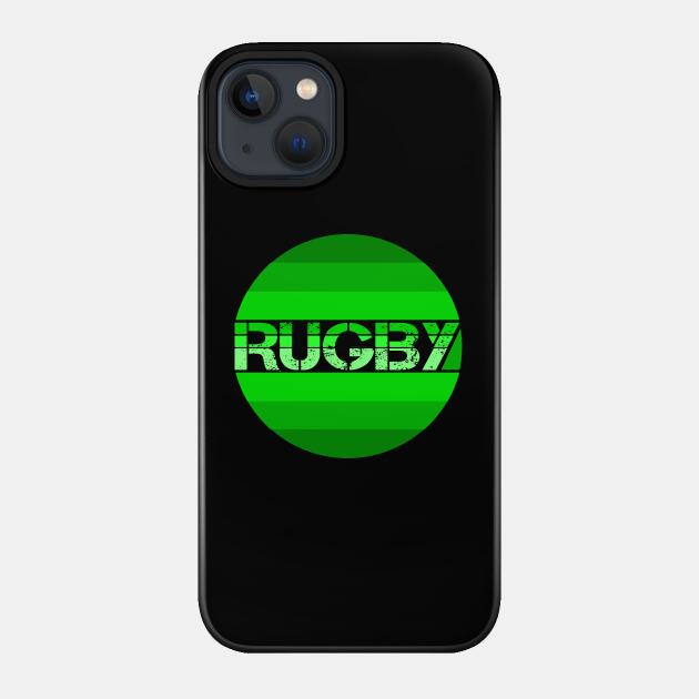 Green Rugby Logo for Rugby Fan - Rugby Fan - Phone Case