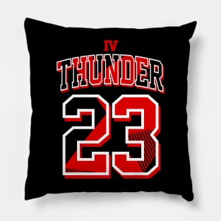 Thunder Red 4 Sneaker Art Black Pillow