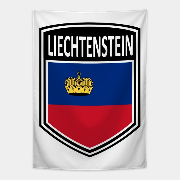 Flag Shield - Liechtenstein Tapestry by Taylor'd Designs