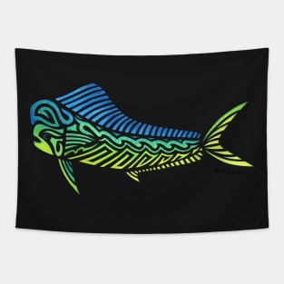 Tribal Mahi Mahi Tapestry