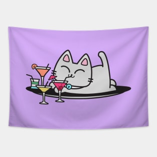 Martini Cat Tapestry