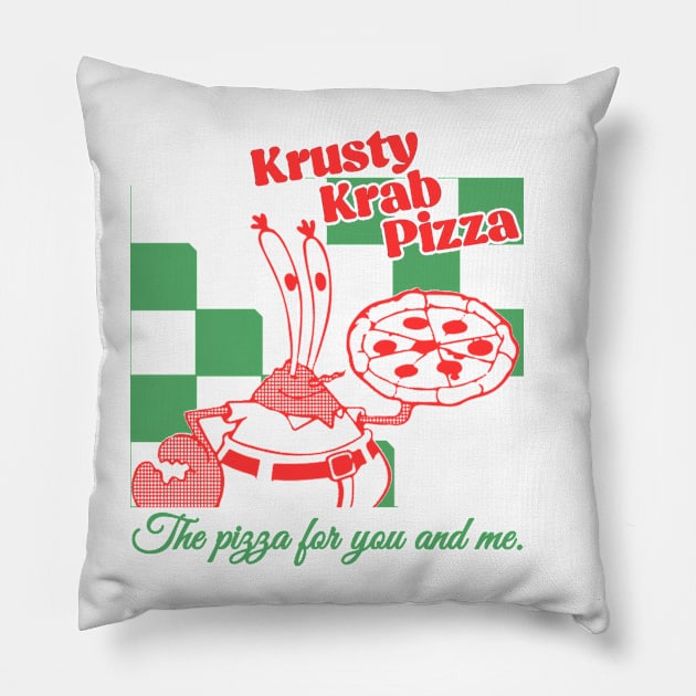 Krusty Krab Pizza Pillow by artbooming