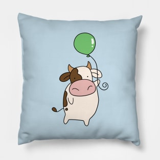 Green Balloon Cow Pillow
