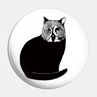 Owl Cat Pin
