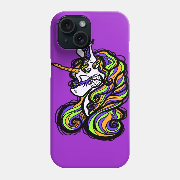 Halloween Unicorn Light Version Phone Case by Jan Grackle
