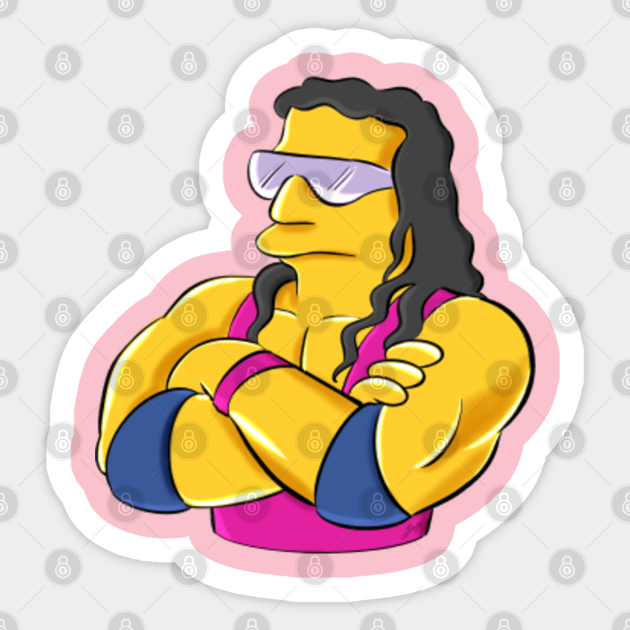 "Bret Hart Animated 97 T" - Bret Hitman Hart - Sticker
