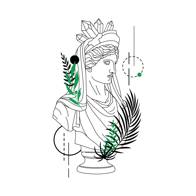 Funny Hipster Demeter Greek Goddess // Funny Greek Mythology by SLAG_Creative