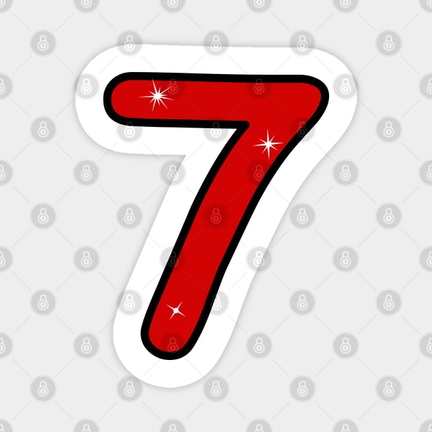 seventh, seven, number seven, 7 years, 7 year old, number 7,  Numeral 7, 7th birthday gift, 7th birthday design, anniversary, birthday, anniversary, date, 7th grade Magnet by grafinya