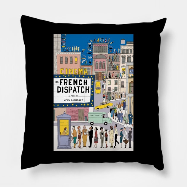 The French Dispatch Cinema Poster Pillow by alisonjeferis