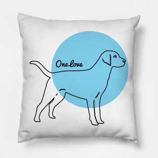 Just a One Love Labrador Pillow