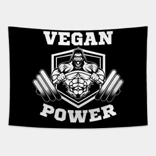 Vegan Power Lifter Gorilla Gift Tapestry