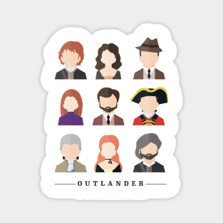 Outlander Characters Icons Illustration Magnet