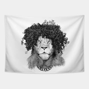 The Bling King Lion Tapestry