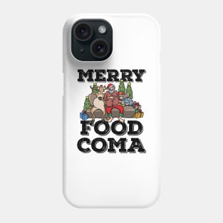 Foodie Gifts Food Coma Funny Christmas Pun Santa Claus Phone Case