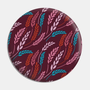 Maroon wheat Pin