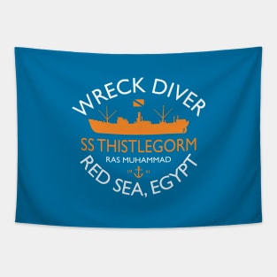 Wreck Diver - SS Thistlegorm, Red Sea, Egypt Tapestry