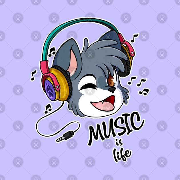 Wolf - Music is life by YashaSnow