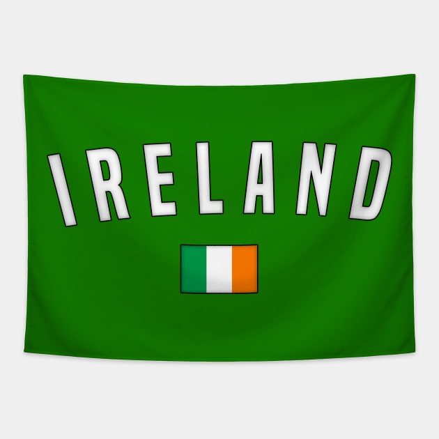 Ireland with Flag Tapestry by SeattleDesignCompany