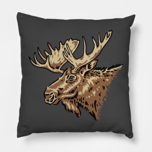 Moose Head Pillow