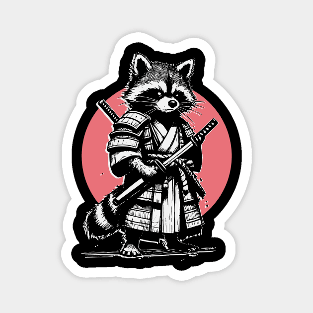 Samurai Raccoon Magnet by Carlos's Store 4