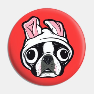 Boston Terrier Bunny Pin