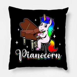 Pianocorn - Unicorn on piano Pillow