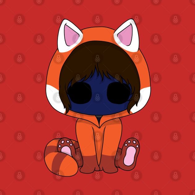 creepypasta red panda (eyeless jack) by LillyTheChibi