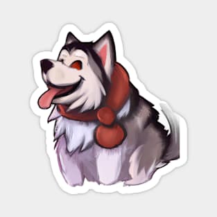 Cute Alaskan Malamute Drawing Magnet