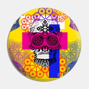 mexican catrina of the day of the dead magnificent folk art Pin