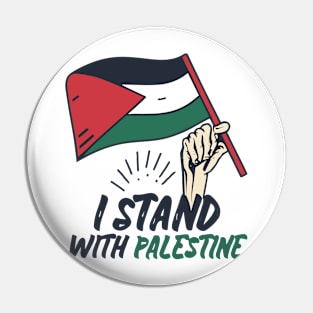 I Stand With Palestine Pin