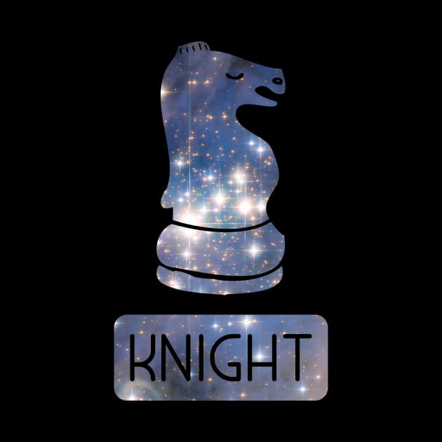 Knight Chess Piece Starry Night Galaxy by yeoys