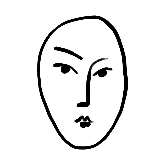 Matisse Line art Face #1 by shamila